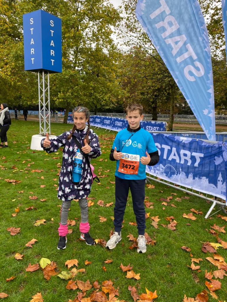 Two 9 year old UK Cypriots ran the 5k Great Ormond Street race for life