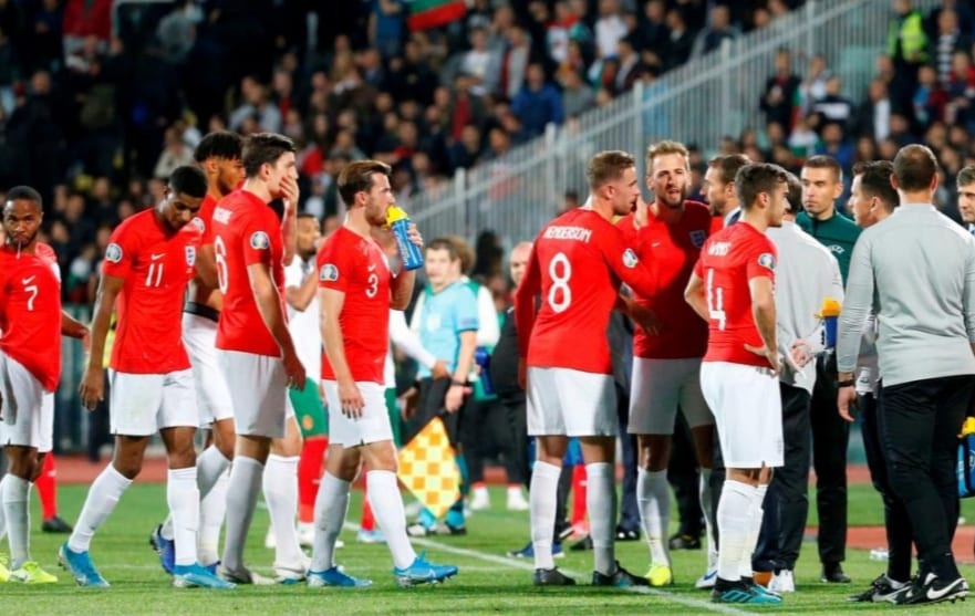 England thrash Bulgaria after game halted over racist abuse
