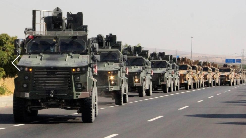Civilians flee Syrian border towns as Turkish warplanes, artillery kick off offensive