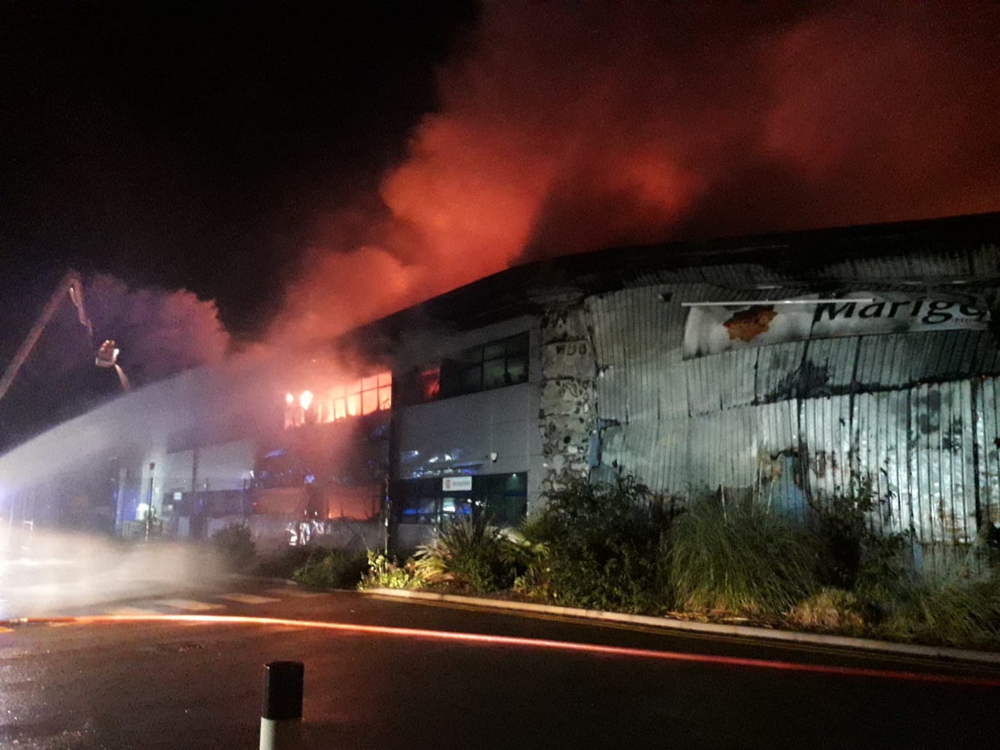 Fire at White Hart Lane in Tottenham.