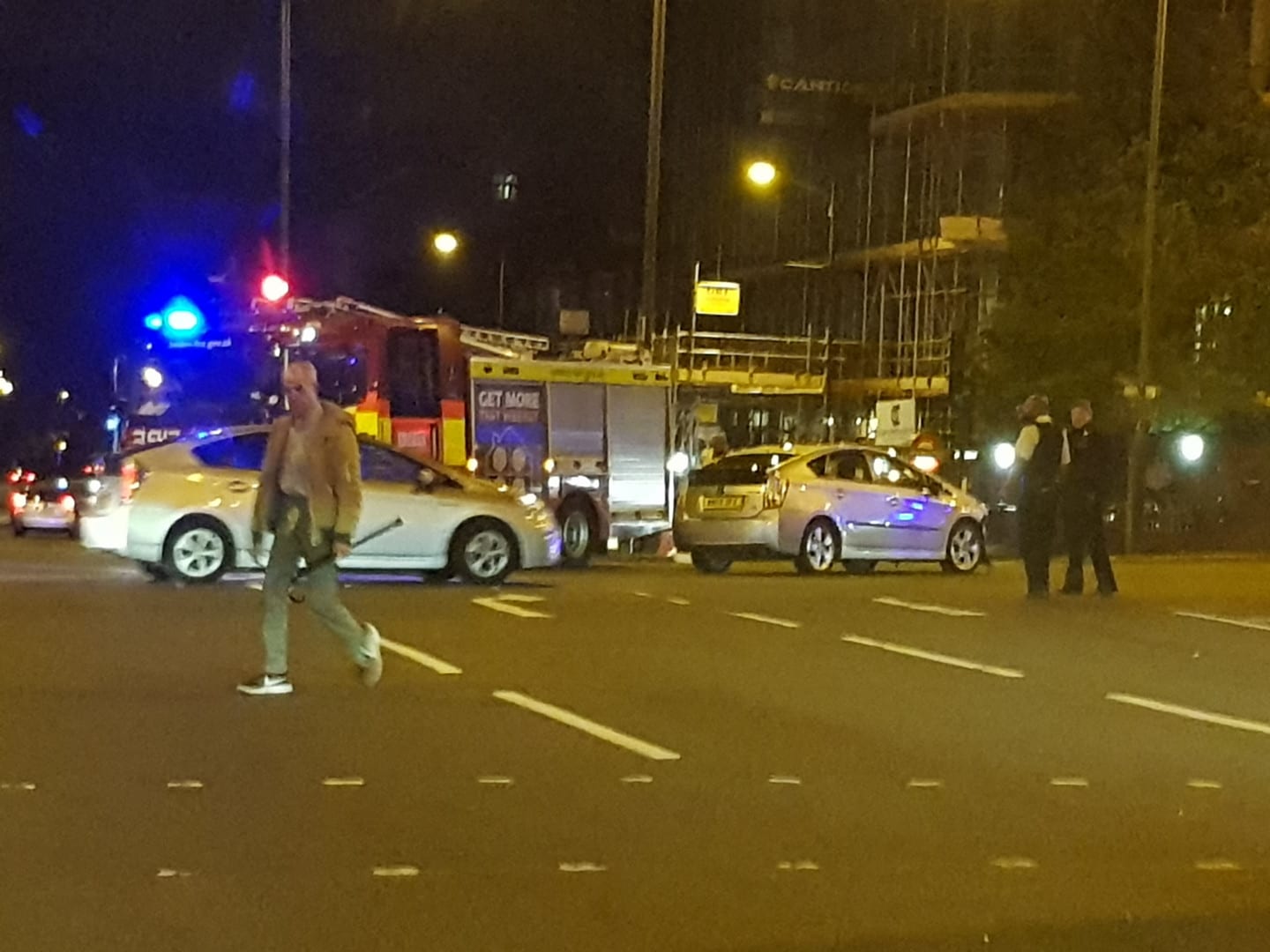 Traffic chaos in Manor House, London