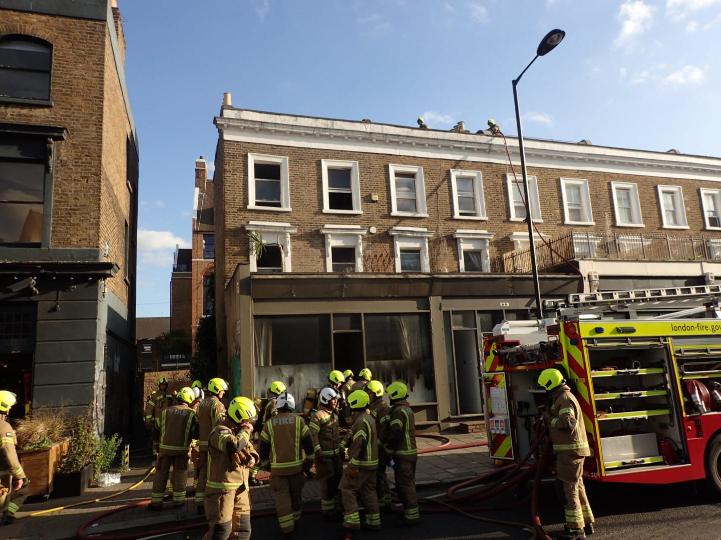 Shop and flats fire – Hackney