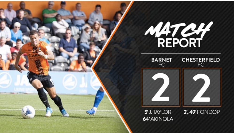 Barnet 2-2 Chesterfield