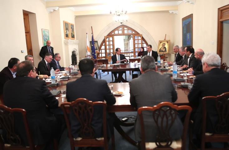 Council of Cyprus political leaders under President Anastasiades rejects Akinci’s proposal for natural resources