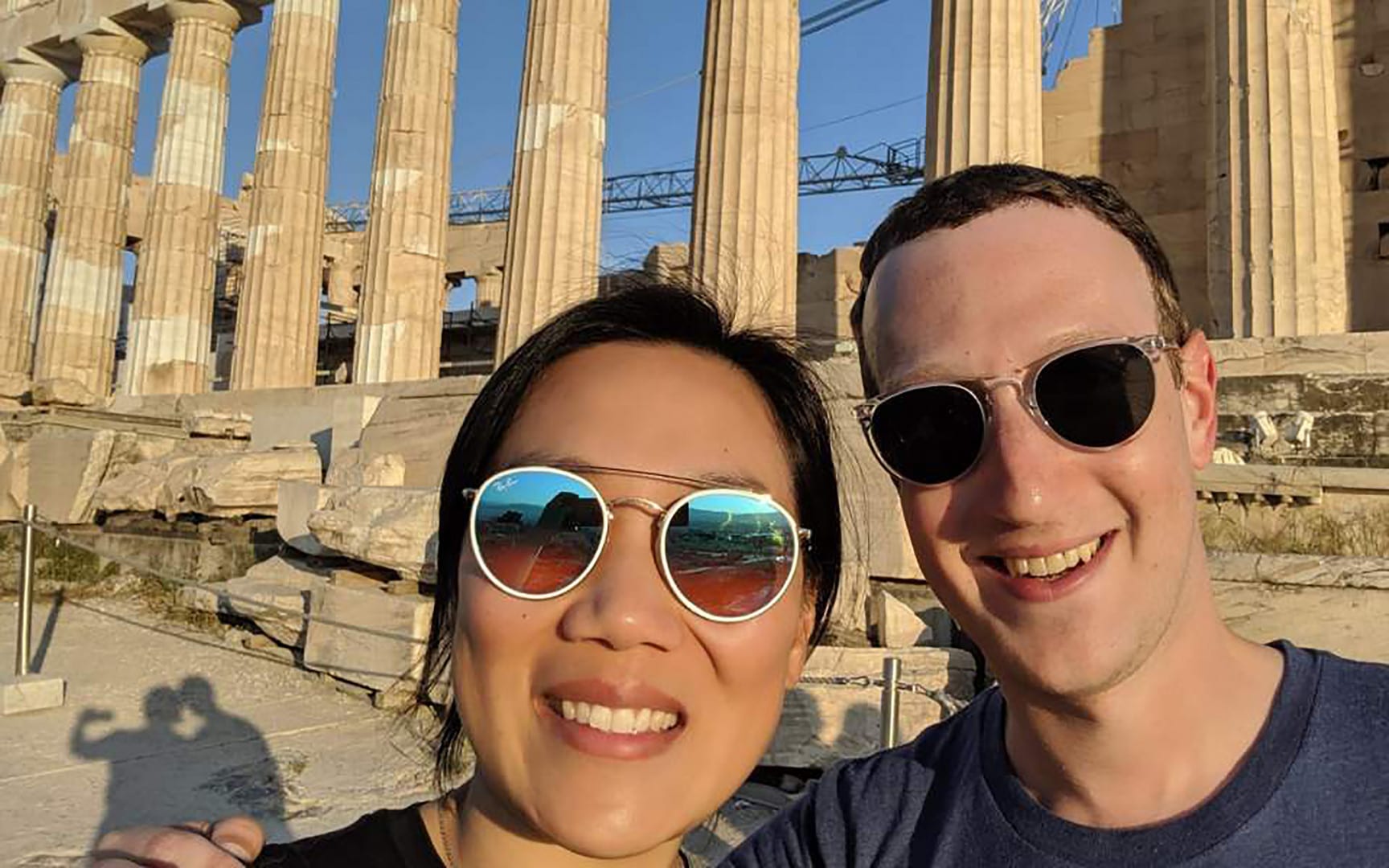 Mark Zuckerberg celebrates wedding anniversary on the Acropolis