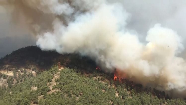 RAF Helicopters Take Part In Major Firefighting Exercise In Cyprus