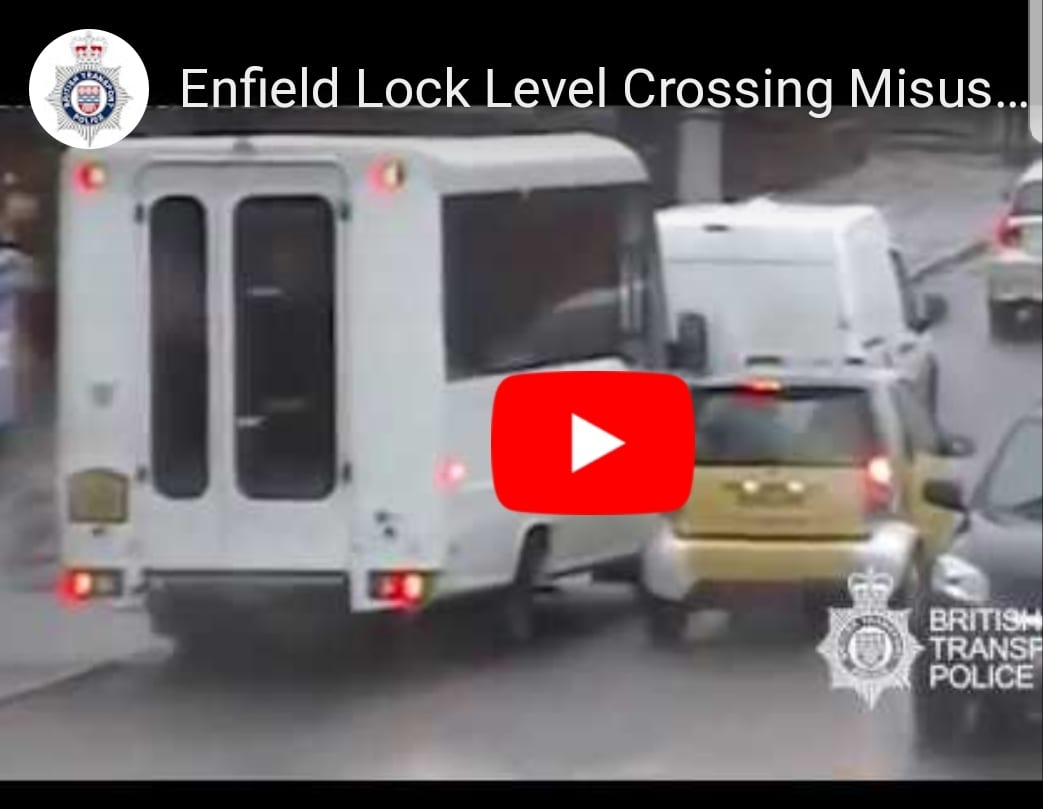 Watch video Council worker Tsokallis level crossing misuse – Enfield, London