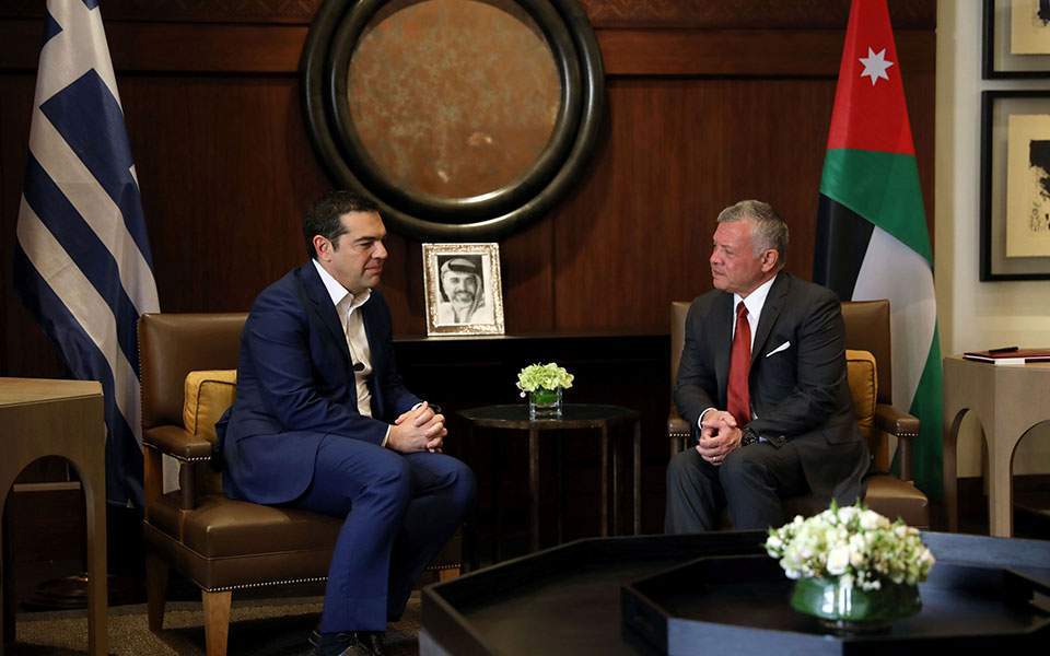 Tsipras in Jordan for 3-way summit with Cyprus