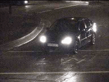 Two men sought after car driven at men in London