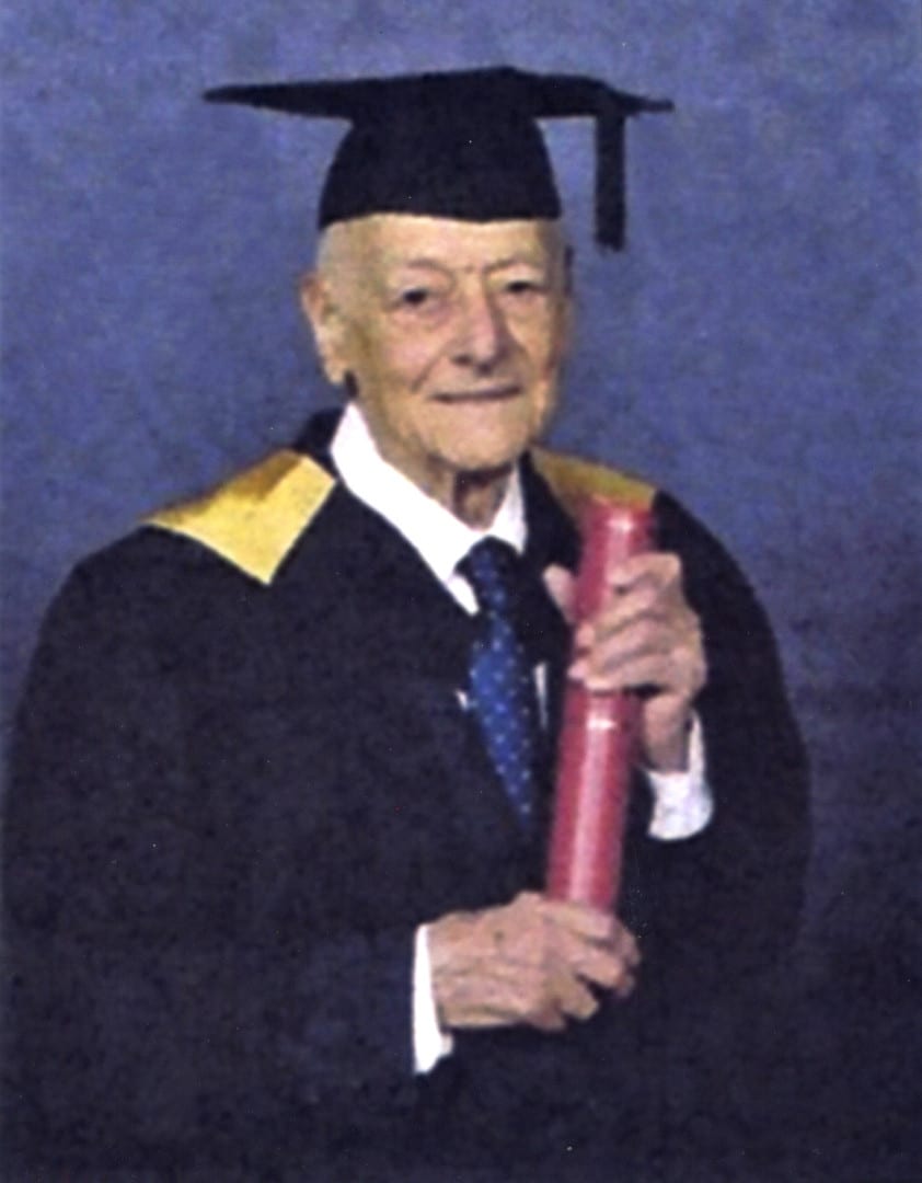 92 years old Savvas Karayiannis awarded Honorary Bachelor of Education