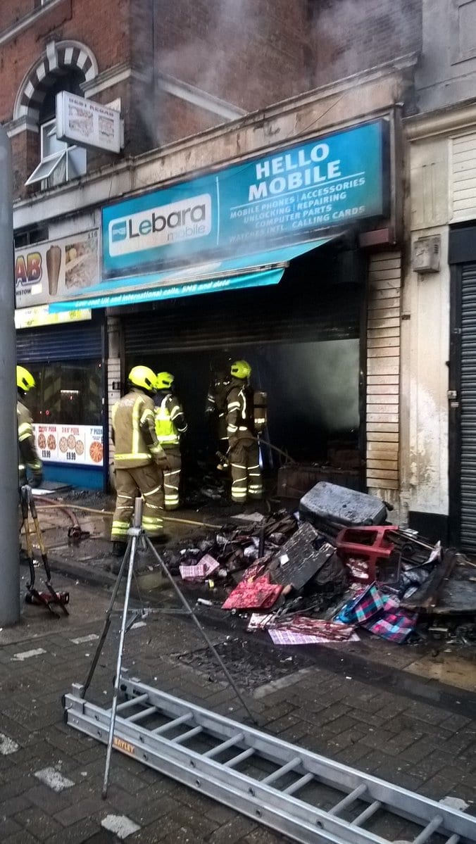 Shop fire – Walthamstow