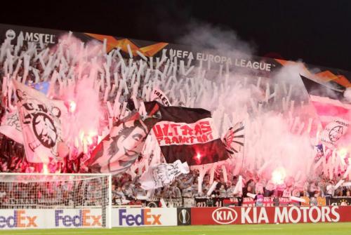Massive crowd of German fans in Cyprus for Europa League game