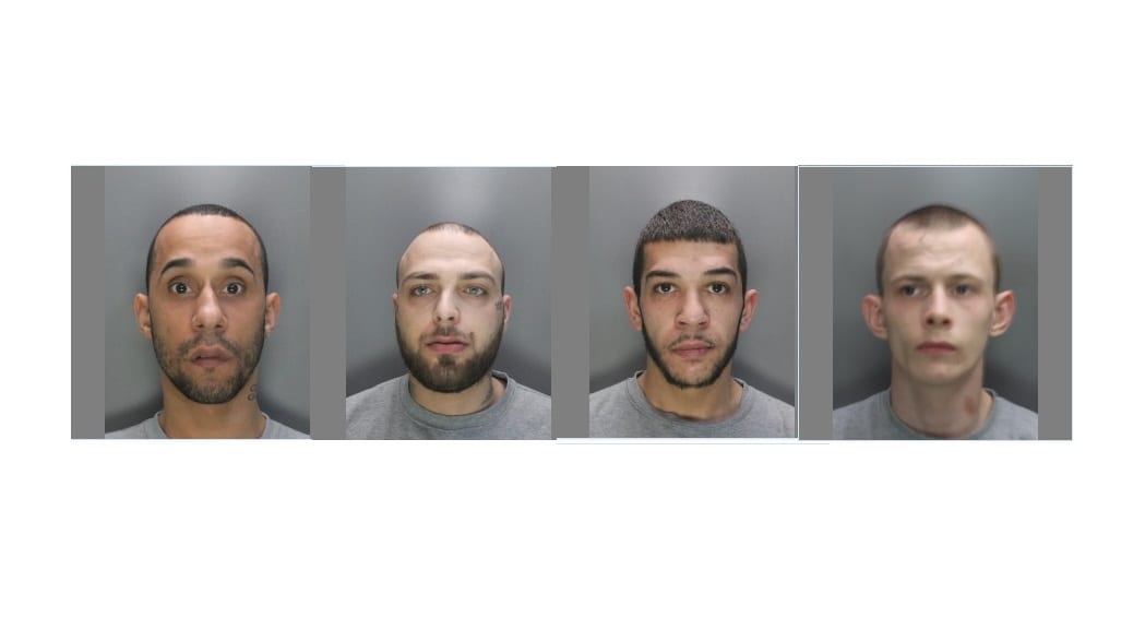 Four men who carried out a violent burglary in Hertfordshire have been jailed.