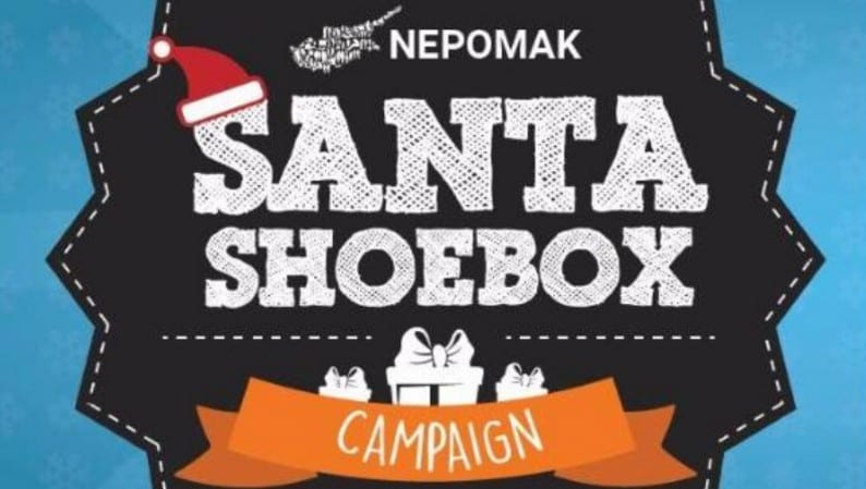 NEPOMAK UK Santa Shoebox 2018 campaign