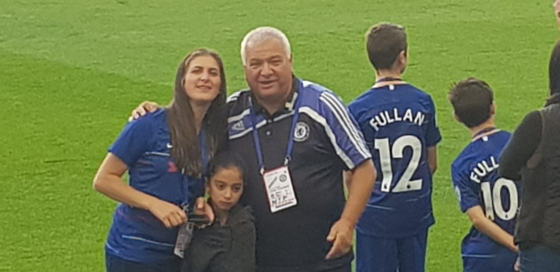Eight year UK Cypriot Natasa mascot at Stamford Bridge for Chelsea v Liverpool
