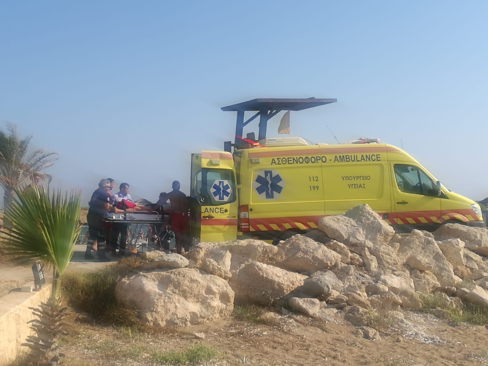Beach goers and holiday makers shocked at beach in Cyprus