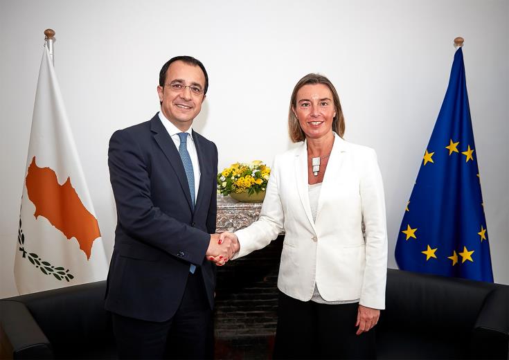 Cyprus FM and Mogherini discuss EU role in efforts to resume Cyprus peace talks