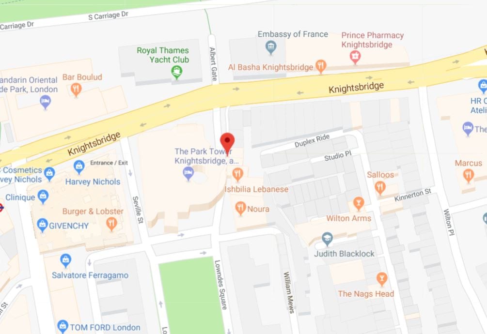 Knightsbridge hotel fire