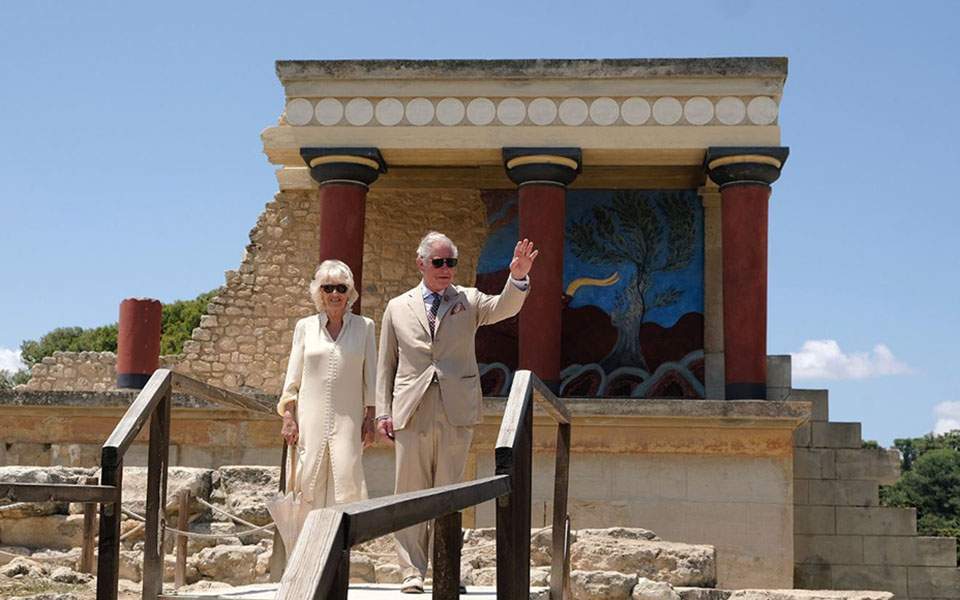 Prince Charles and Camilla in Crete on last leg of official visit