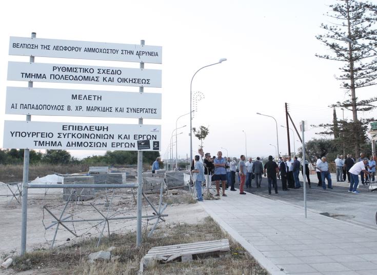 Mavroyiannis and Zackheos inspect works for the opening of Dherynia crossing point in Cyprus