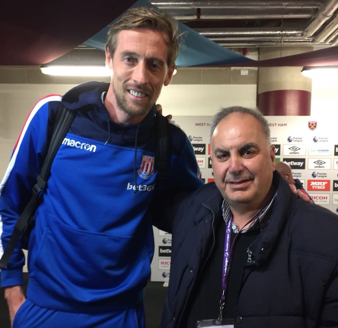 37 year old football star Peter Crouch keeps scoring goals