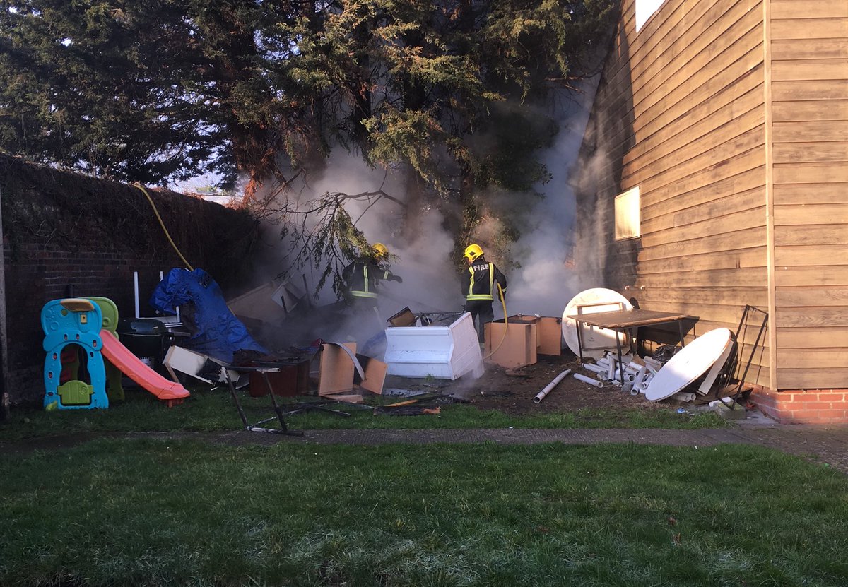 Tottenham – rubbish fire near sports pavilion and café