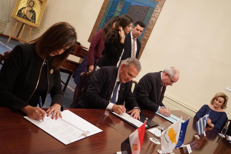 Cyprus, Greece and Egypt sign cooperation protocol on diaspora project