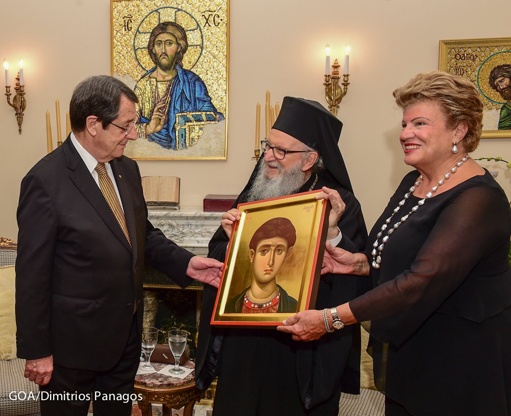 President of Cyprus Nicos Anastsiades Visits Archbishop Demetrios of America