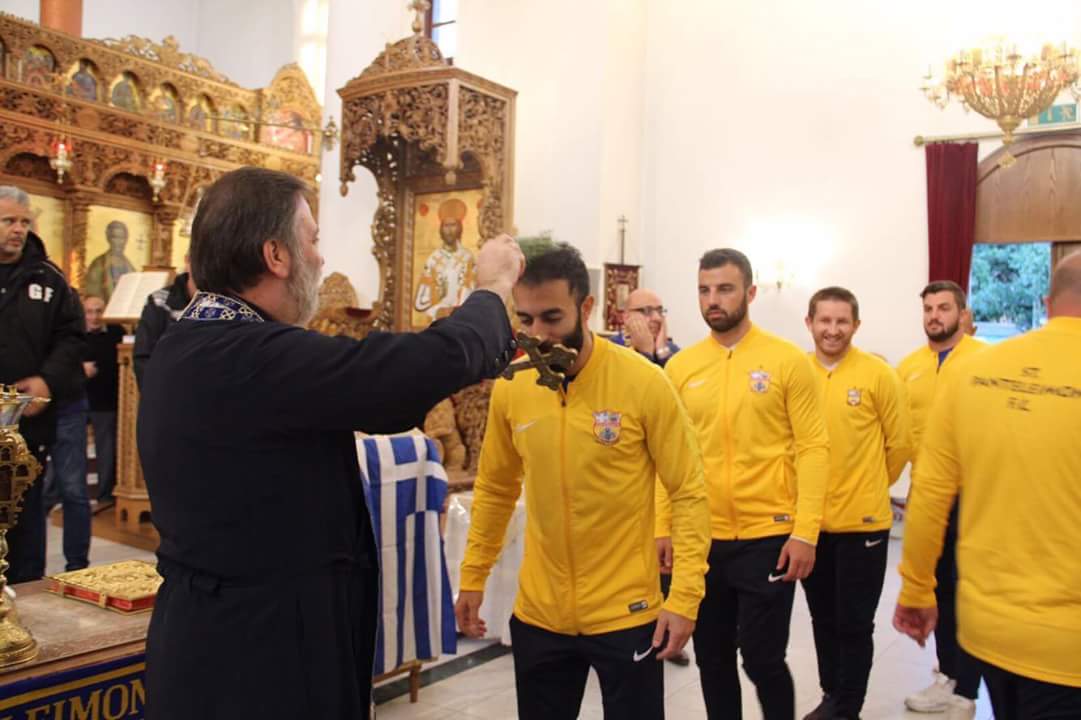 St Panteleimon FC start their new season with a blessing