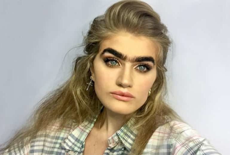 American Cypriot causes a stir with her eyebrows
