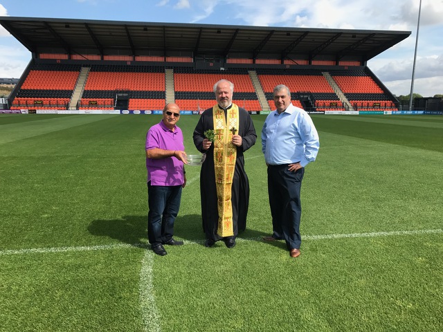 Barnet FC had their home pitch the Hive blessed today