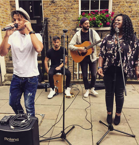 Peter Andre takes to the streets of Islington, London