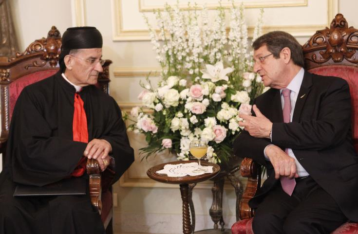 President Anastasiades and Maronite Patriarch of Antioch refer to the brotherly ties between Cyprus and Lebanon