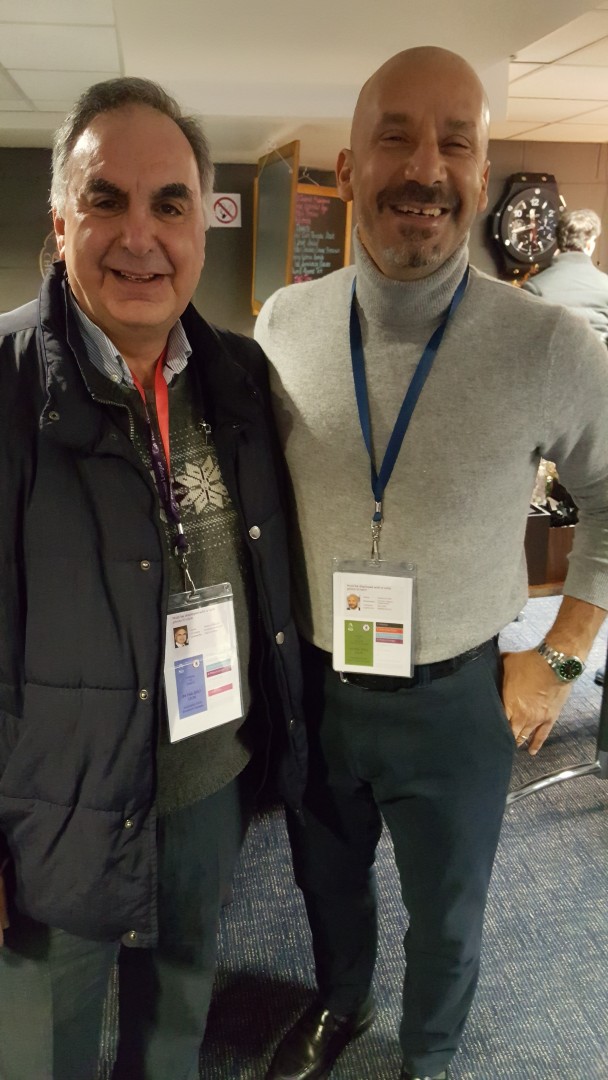 Our Michael Yiakoumi with Italian international, Juventus and Chelsea super striker Gianluca Vialli