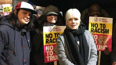 protesters join anti-Donald Trump march