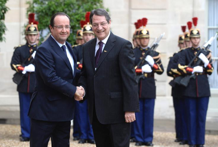 François Hollande in Cyprus, today Friday