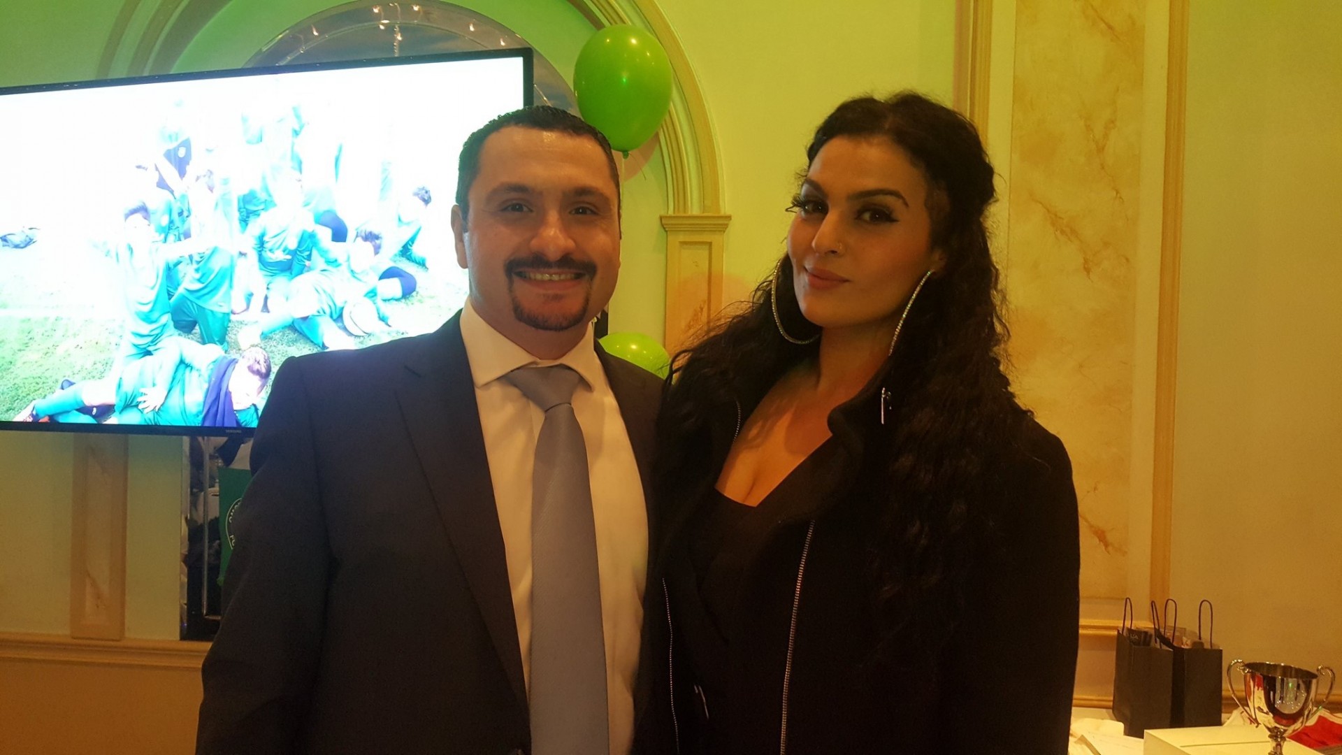 M Pieri with Monica Michael