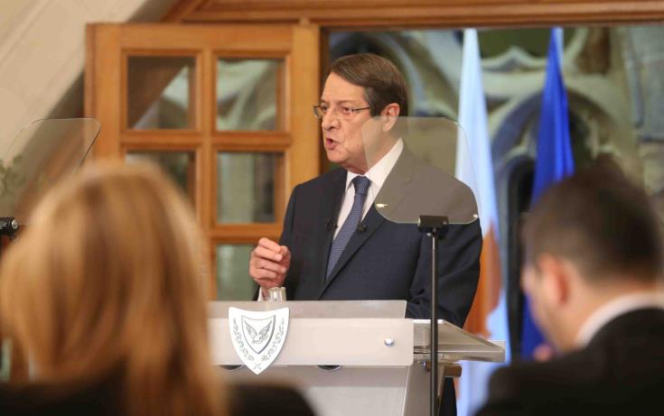 President assures of his determination to make moves to resume Cyprus peace talk