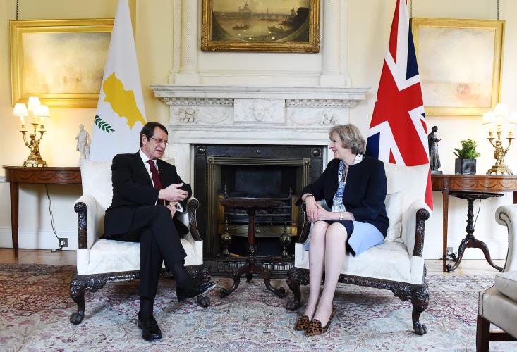 President Anastasiades and PM May hold talks on the Cyprus issue and Brexit