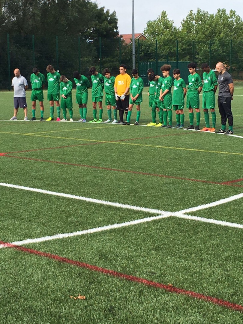 Omonia Youth FC observe minute’s silence for a great man