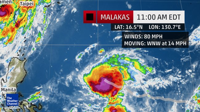 Malakas Becomes a Typhoon and Could Threaten Japan