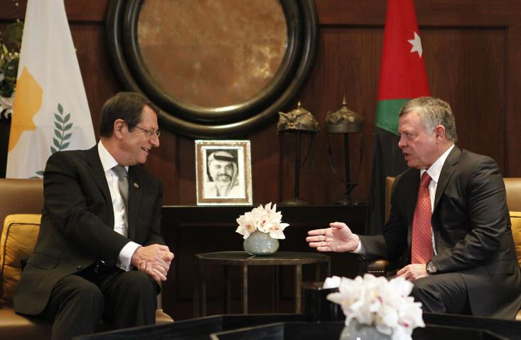 Τhe King of Jordan visits Cyprus