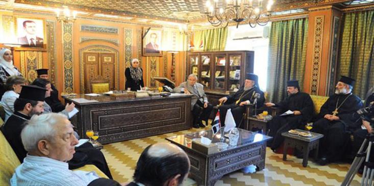 Archbishop of Cyprus holds a mass in Damascus in support of Syria and its people
