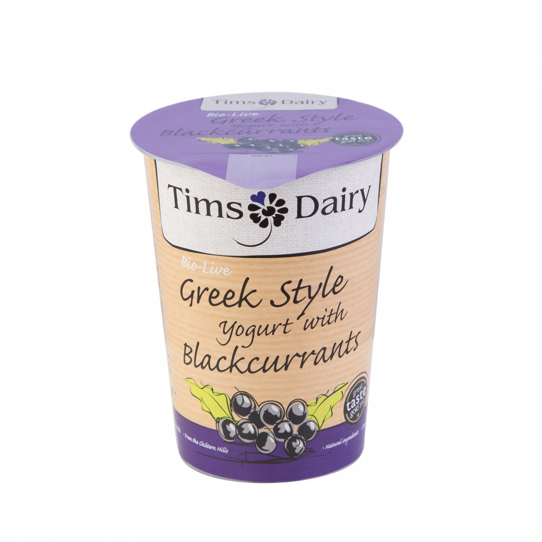 TIMS DAIRY LAUNCH NEW BIG POT 450G BIO-LIVE GREEK STYLE YOGURT WITH BLACKCURRANTS