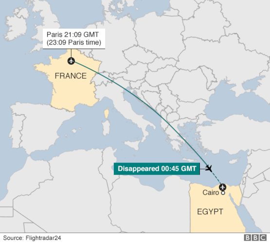 Missing plane last known position near Cyprus