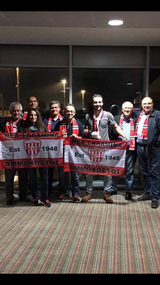 New Salamis fans have arrived from Cyprus for Sunday’s FA Cup final