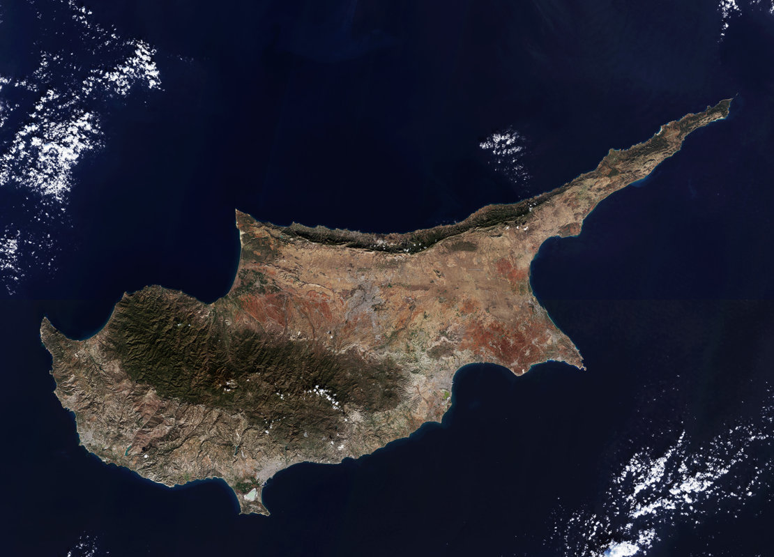 Image of Cyprus from space