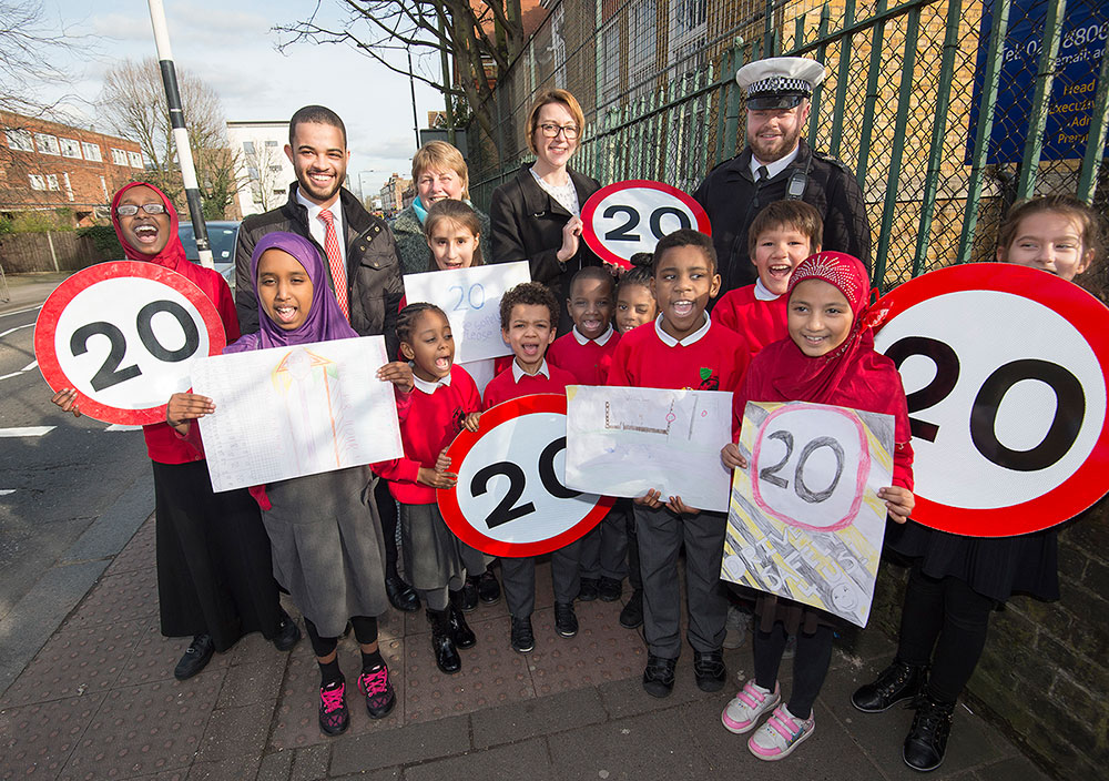 Haringey school children launch new 20mph zone