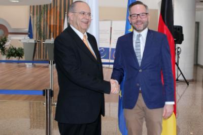 O Υπουργός Εξωτερικών κ. Ιωάννης Κασουλίδης υποδέχεται τον Υφυπουργό Εξωτερικών αρμόδιο για Ευρωπαϊκές Υποθέσεις της Γερμανίας κ. Michael Roth, Λευκωσία 1 Μαρτίου 2016.