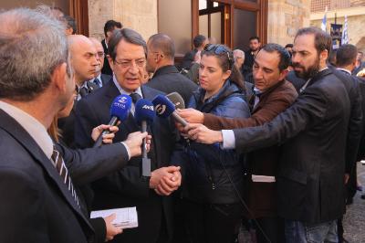 Ο Πρόεδρος της Δημοκρατίας κ. Νίκος Αναστασιάδης στο Εθνικό Μνημόσυνο του ήρωα Γρηγόρη Αυξεντίου.